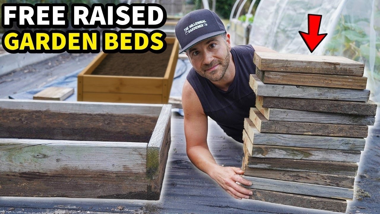 I Built A DEEP Raised Garden Bed With FREE Lumber!